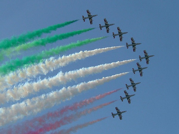  Final de Frecce Tricolori no RIAT 2005. 